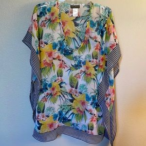 Tommy Bahama Sheer Printed Scarf Coverup, size small!